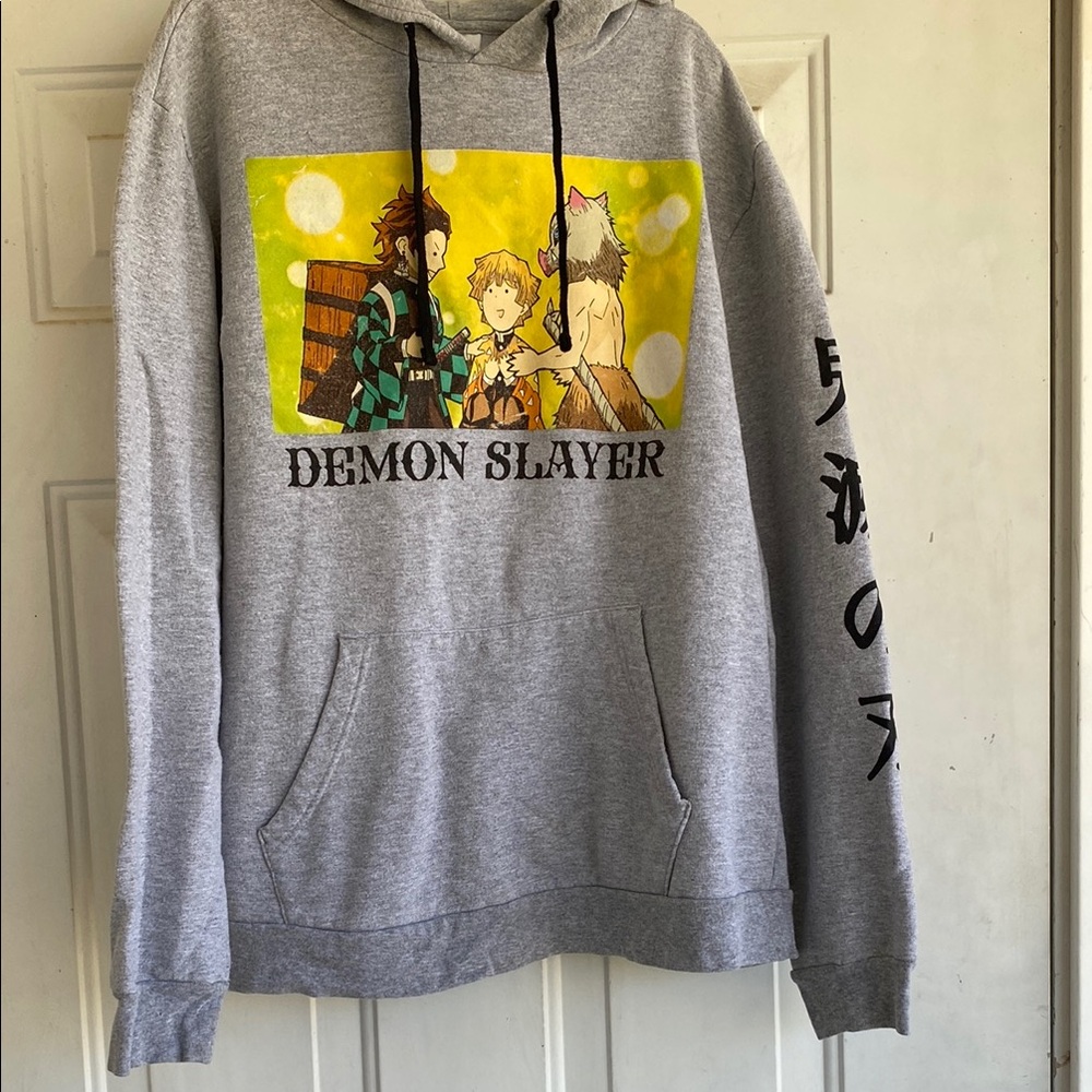 Gray Demon Slayer Hoodie